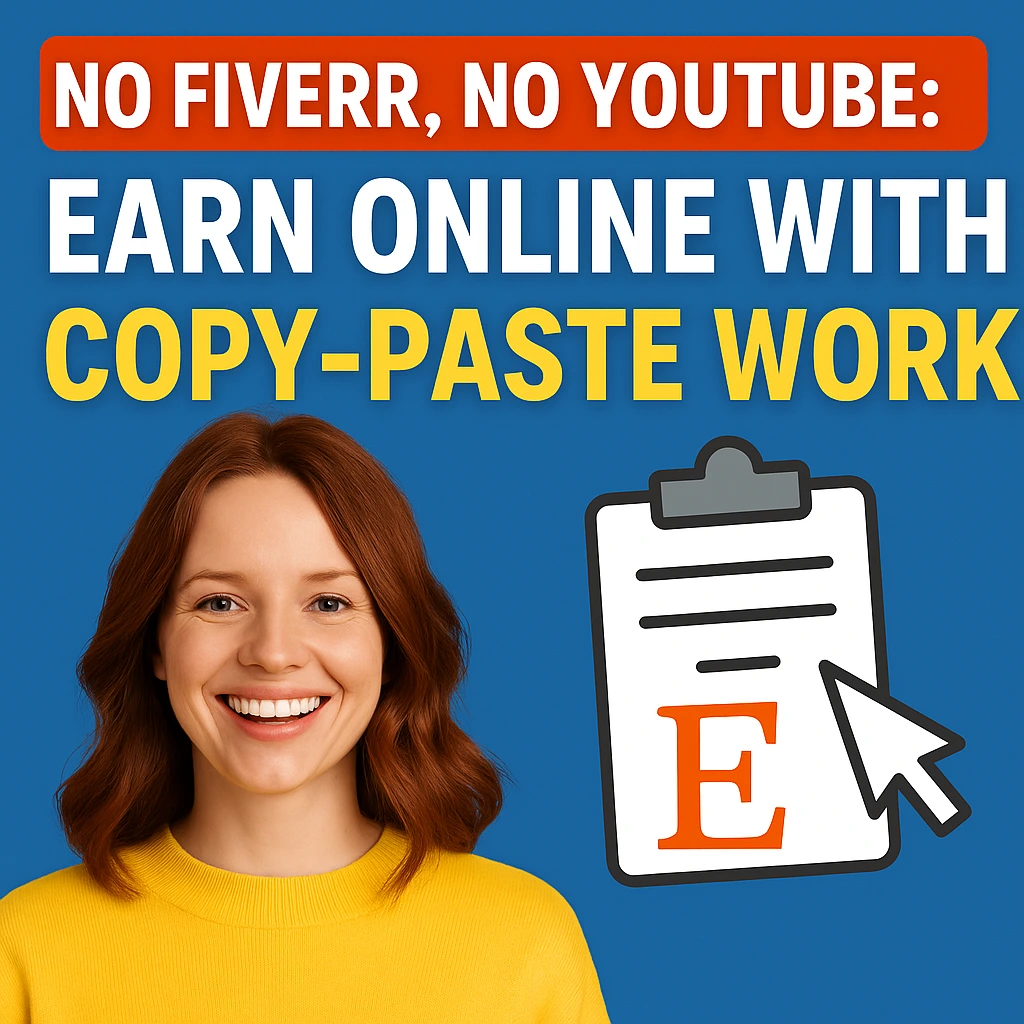 No Fiverr, No YouTube Earn Online with Copy-Paste Work